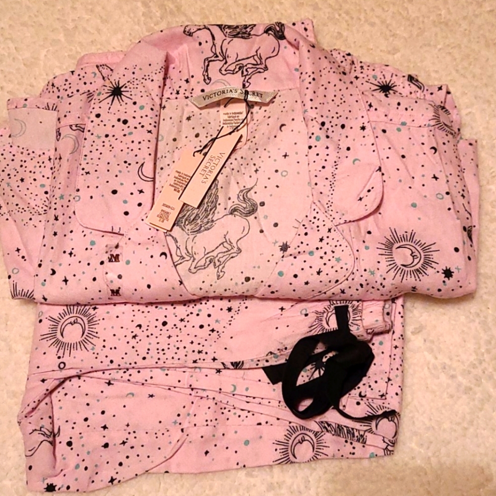 Victoria Secret Flannel Pink Pajama Set